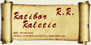 Ratibor Raletić vizit kartica
